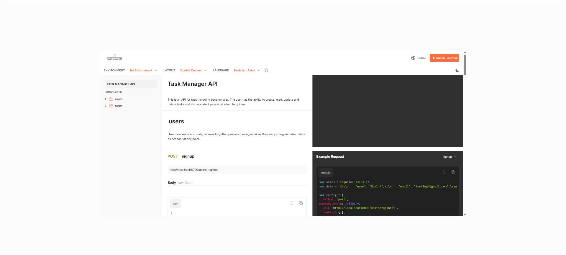task manager API